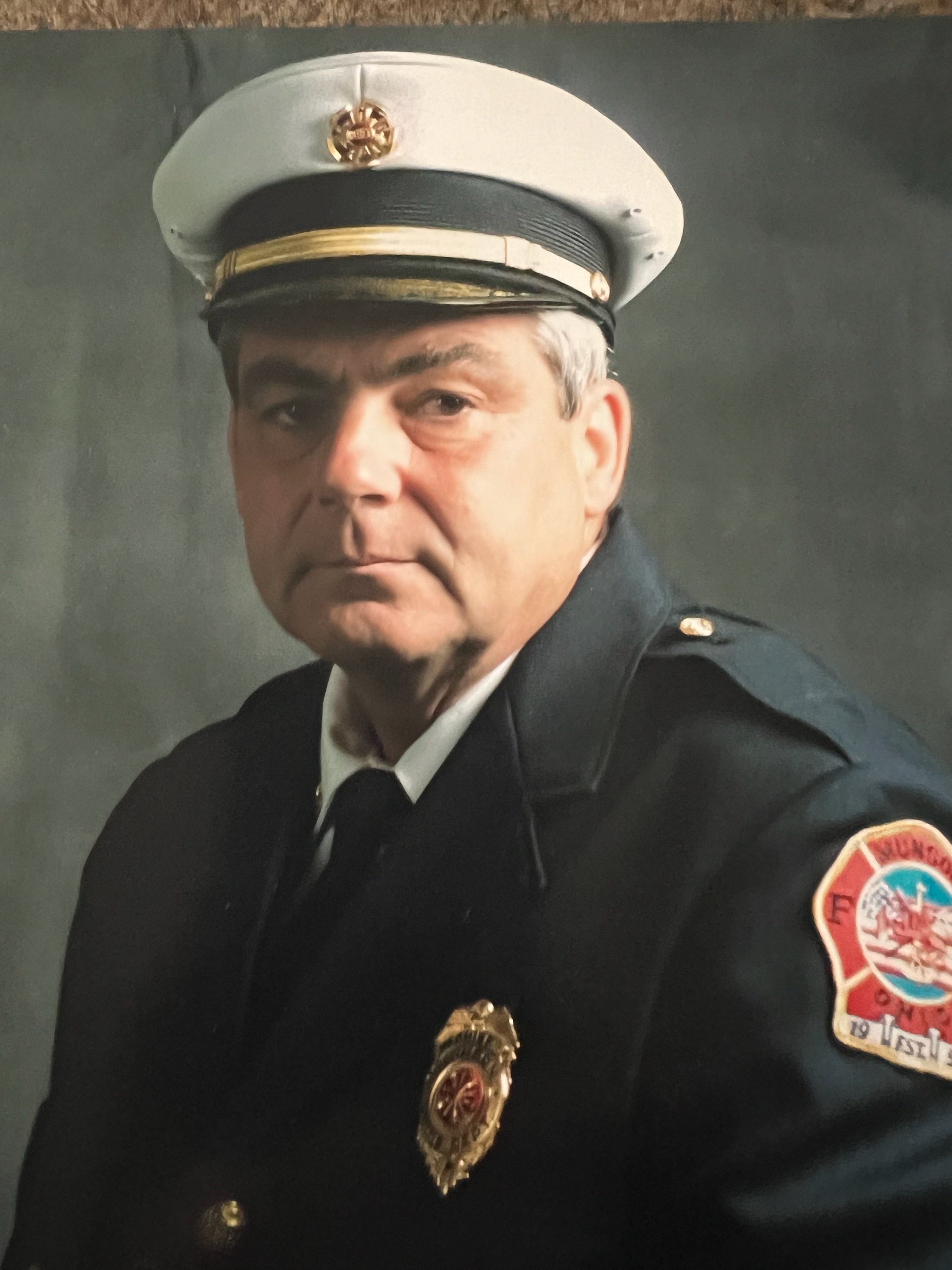 Chief Bernie Harchar, Fire Chief and firefighter, in formal fire chief uniform