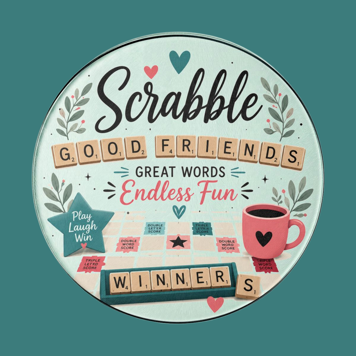 Scrabble Night Memory Board Good Friends Great Words Endless Fun