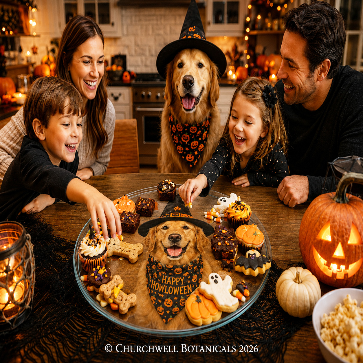 Happy Howloween Tempered Glass Serving Platter