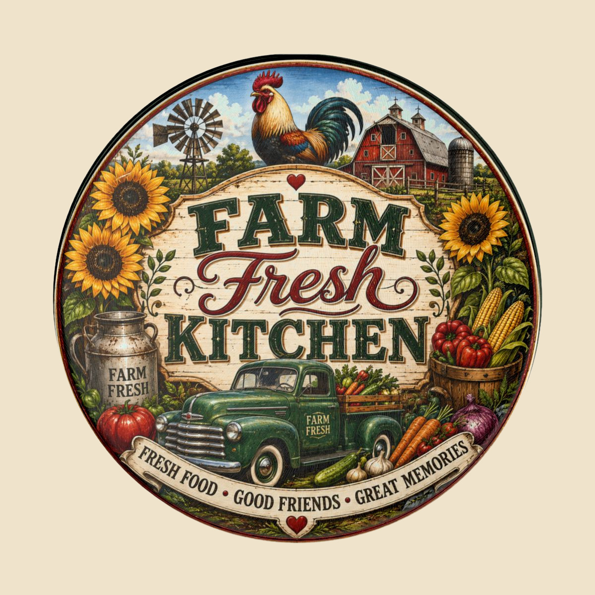 Farm Fresh Kitchen Memory Board Farmhouse Country Kitchen Gift
