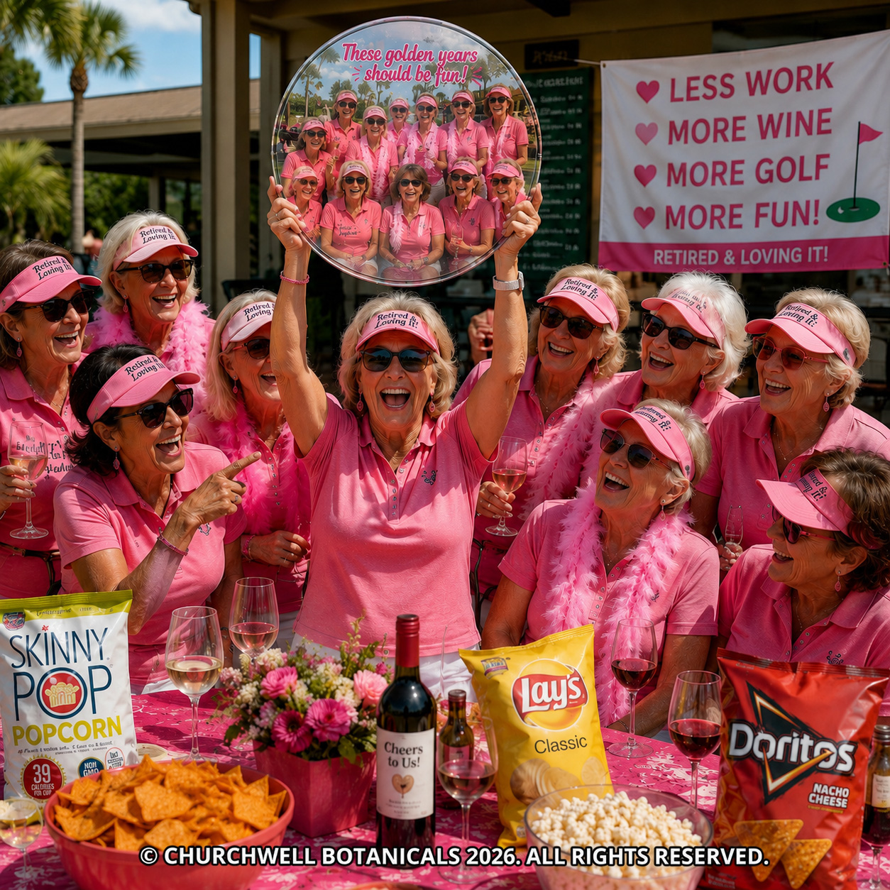 Pink Ladies Golf Outing Memory Platter