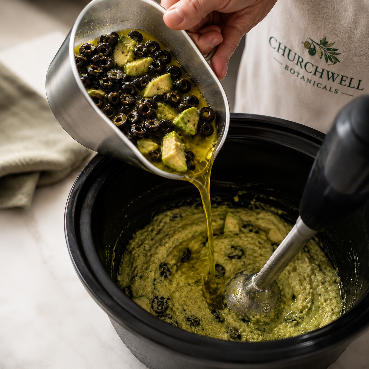 Adding botanical blend