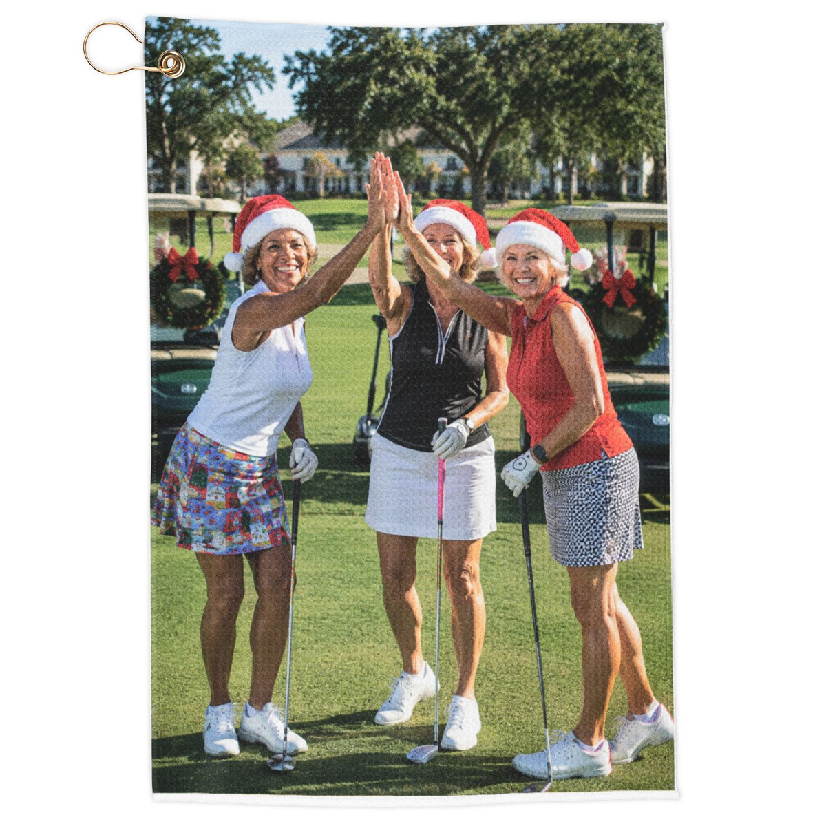 Christmas golf towel