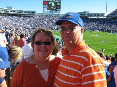 Family football memory at a college football game