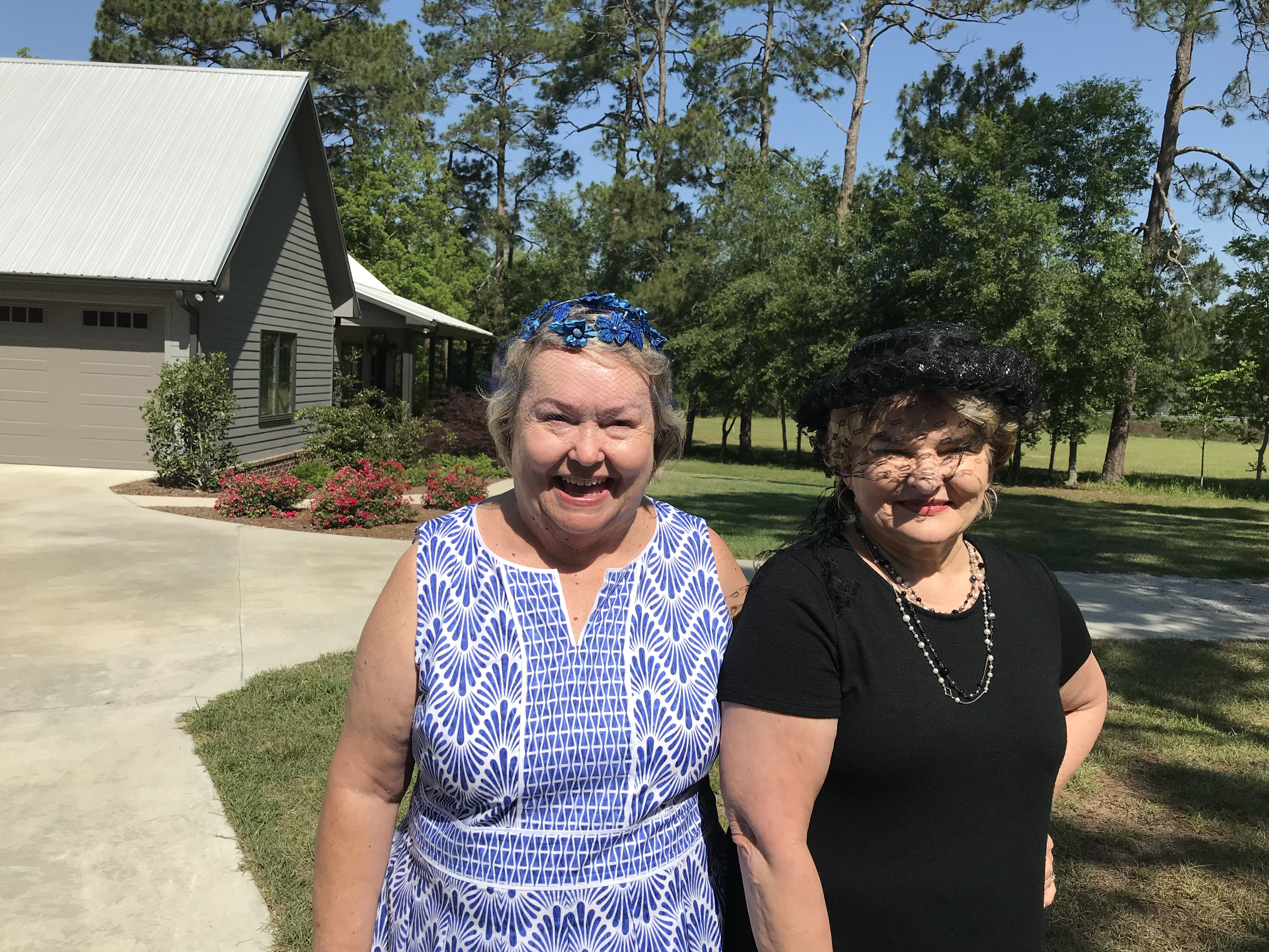 Original photograph of two friends outdoors