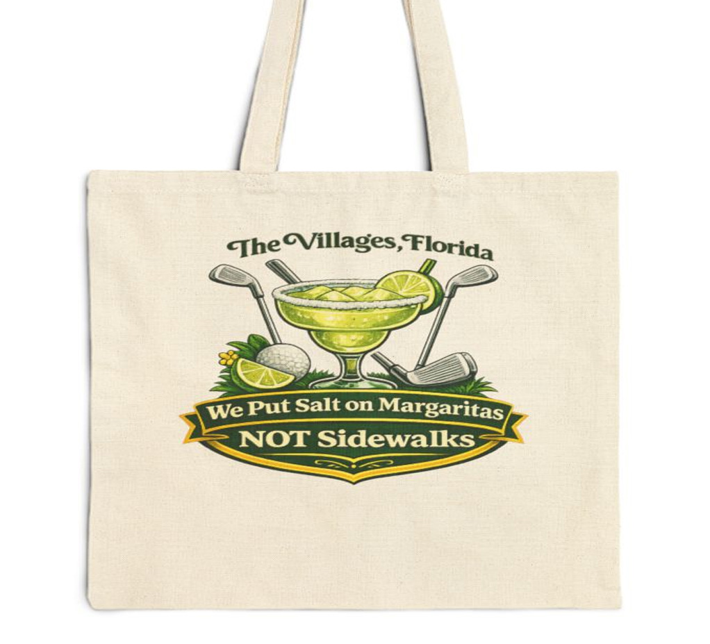 Churchwell Botanicals Florida canvas tote bag front design