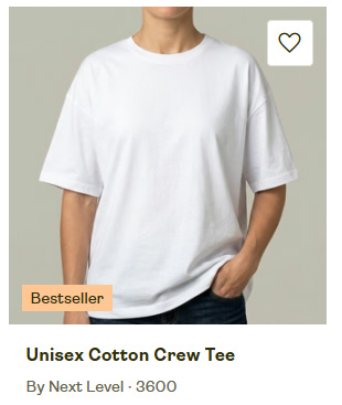 Next Level unisex cotton crew T-shirt