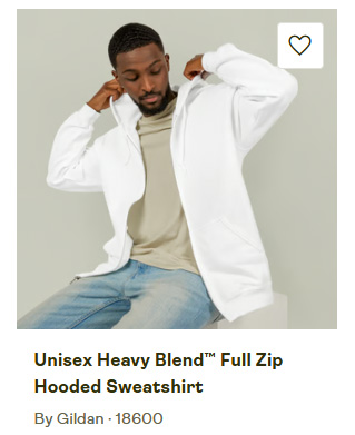 Gildan unisex heavy blend full zip hooded sweatshirt