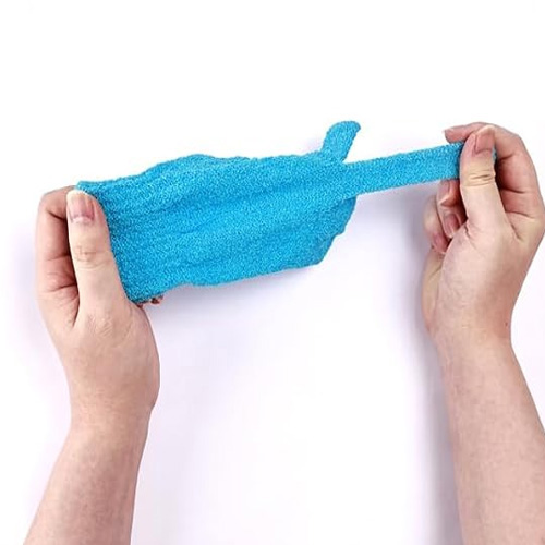 Exfoliation glove ready to use with the Udderly Black Hack