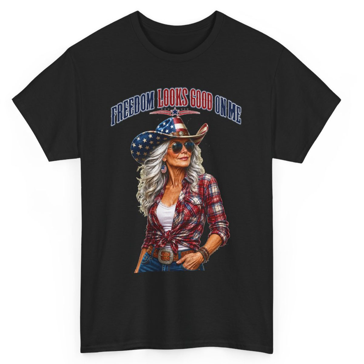 Freedom Looks Good on Me Brownwood T-shirt